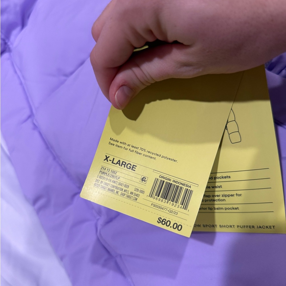 🥞Snow sport short Purple Puffer warm Jacket - Picture 10 of 16